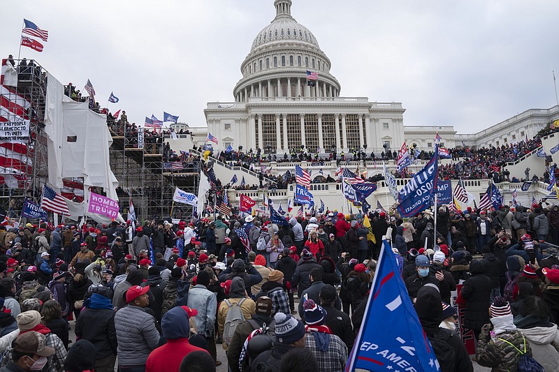 Thousands of Trump supporters violently storm the U.S. Capitol on Jan. 6, 2021, to support President Donald Trump's baseless claims that he won the election. (Washington Post/Michael Robinson Chavez)