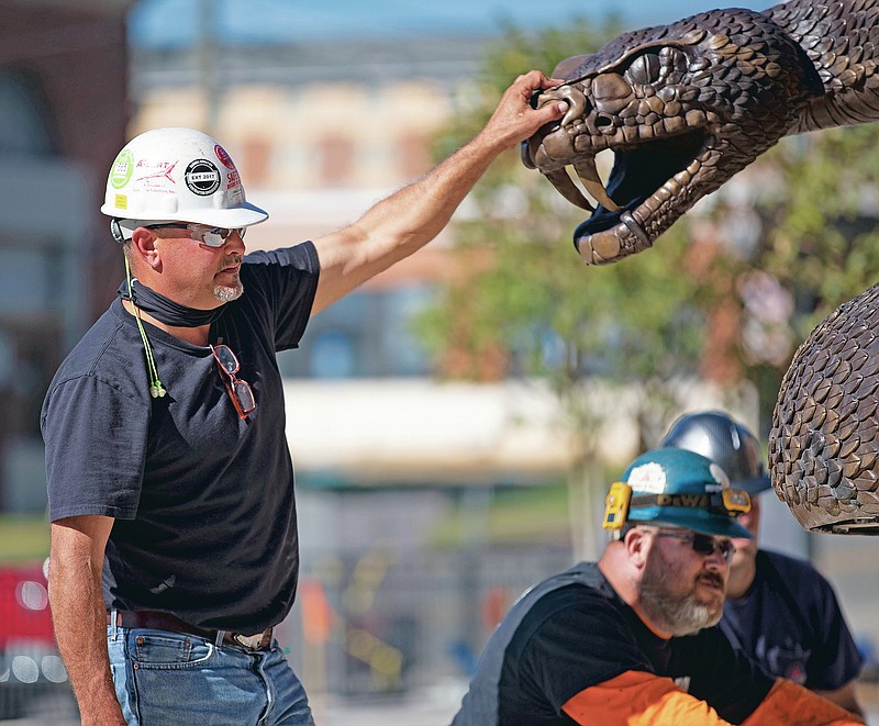 Artist brings authenticity to Rattler sculpture | The Arkansas Democrat ...