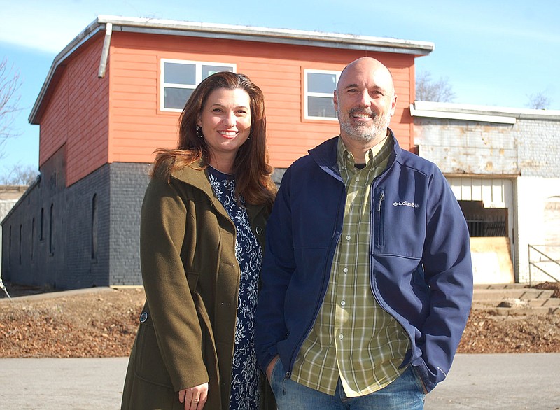 Janelle Jessen/Herald-Leader
Heather and Jason Lanker plan to renovate the 1914 Gaither Mill, located at 201 N. College St., and create an axe throwing and archery business.