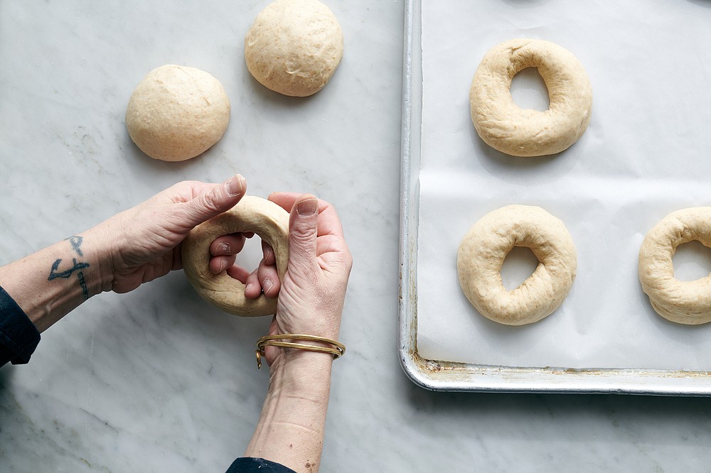 Shaping and proofing bagel dough (The New York Times/David Malosh)