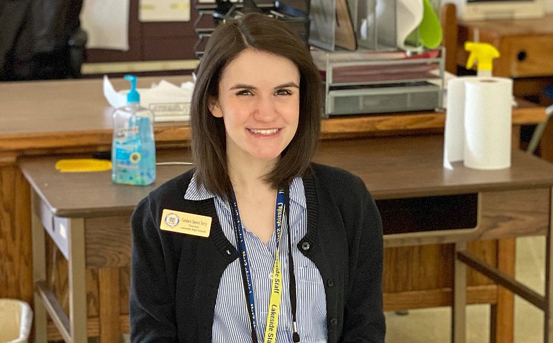 Candance Speers-Terry, a Lakeside School District advanced placement computer science teacher, said she is excited the school received a female diversity award and that more young women are getting involved in computer science. - Photo by John Anderson of The Sentinel-Record