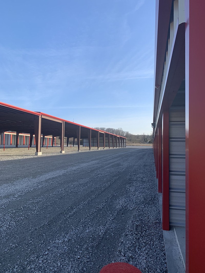 SALLY CARROLL/SPECIAL TO MCDONALD COUNTY PRESS A new storage facility under construction in Jane will add approximately 450 storage units for customers.