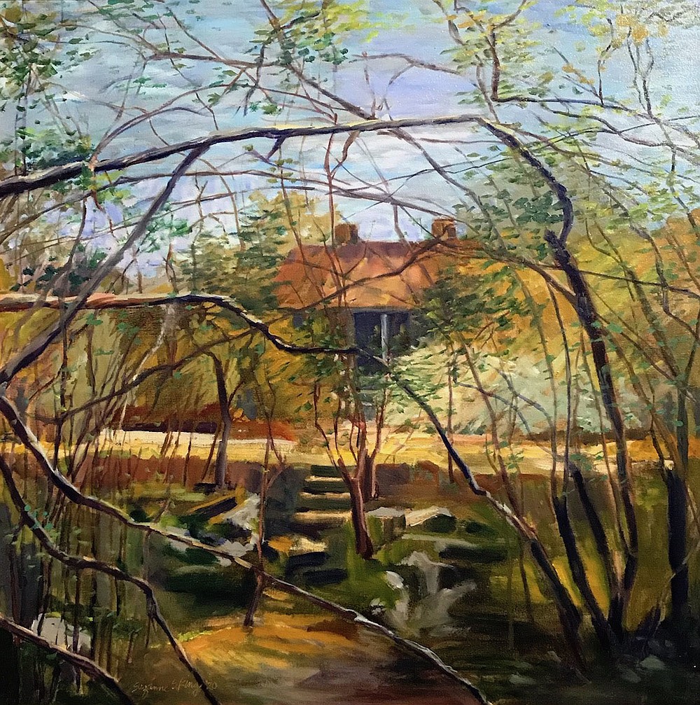 “Ancestors” by Suzanne King is the invitational’s third place winner. In thinking about the hardships of 2020, King reflected on her ancestors’ spirit of resiliency in the face of wars, the Great Depression and loss when creating “Ancestors,” a depiction of her grandparents’ farm.
“As I apply the theme ‘Exploring Mindscapes: An Artist’s Reflection,’ I recall memories of stories told to me by family members along with the experiences I remember,” she shares. “When thinking about these stories of ancestors woven through my life, I find wisdom for living through challenging times.”
(Courtesy Image/Suzanne King)