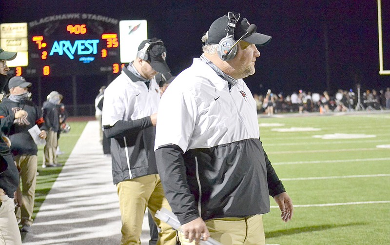 Pea Ridge Times File Photo
Pea Ridge head football coach Jeff Williams was named the new Siloam Springs athletics director during Tuesday's school board meeting. Williams was head coach at Pea Ridge for one season. Prior to that he was the longtime coach at Fort Smith Southside.