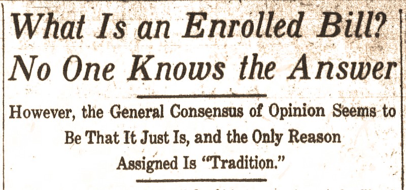 Headlines from the Feb 14, 1921, Arkansas Gazette.  (Arkansas Democrat-Gazette)