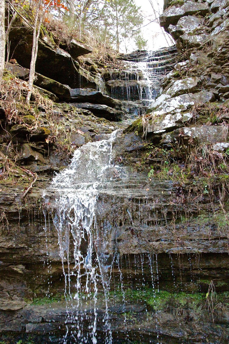 The 56-foot high waterfall at Devil's Den State Park is one of two on the Devil's Den Self-Guided Trail. It's especially impressive after a heavy rain.
Arkansas Democrat-Gazette/MICHAEL STOREY