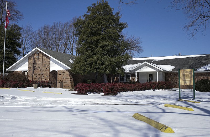 The former Bethel Heights City Hall is shown, Saturday, February 20, 2021 in Springdale. Check out nwaonline.com/210221Daily/ for today's photo gallery. 
(NWA Democrat-Gazette/Charlie Kaijo)