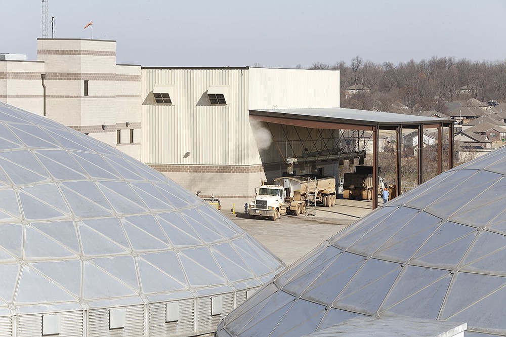 A section of the Dryer Building Thursday, February 25, 2021, at the Springdale Wastewater Treatment Facility on Silent Grove Road in Springdale. The building holds the biosolids huber dryer that is the largest in North America. Check out nwadg.com/photos for a photo gallery.
(NWA Democrat-Gazette/David Gottschalk)