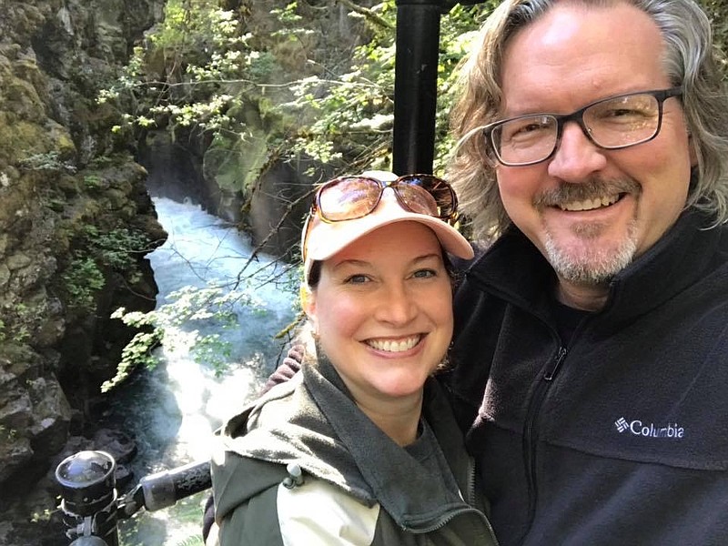 Jason and Heather Rogers celebrate their 25th wedding anniversary while on a trip to Crater Lake in Oregon. (Special to The Commercial)