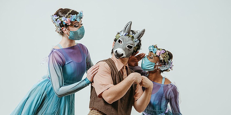 Mariah Bordovsky, Jorge Urbina and Carmen Felder star in the Northwest Arkansas Ballet Theatre’s production of “A Midsummer Night’s Dream.”

(Courtesy Photo/NWA Ballet Theatre)