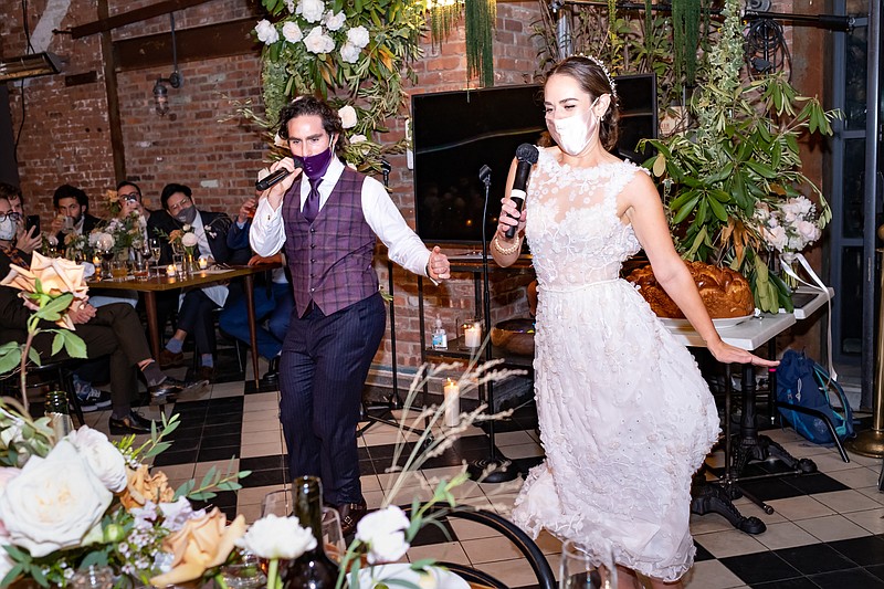 Socially distant wedding activities keep festivities lively