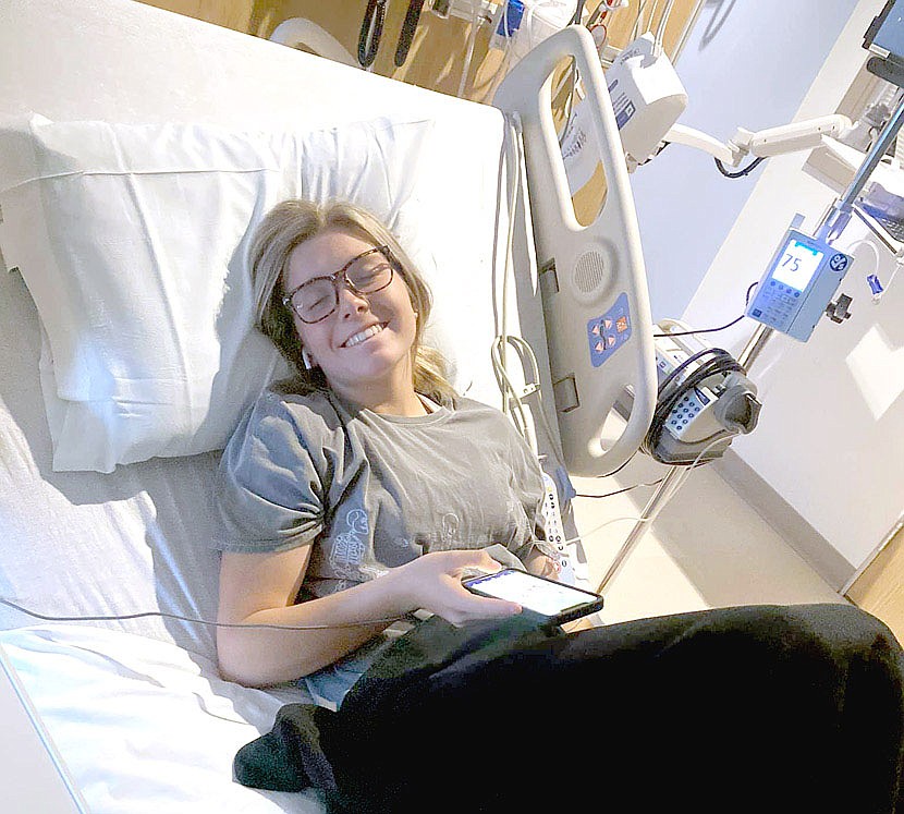 Submitted Photo/Lincoln rising ninth grader Brinkley Moreton was admitted to Arkansas Children's Hospital Northwest at Springdale on April 29 after being diagnosed with a blood clot in her right arm. The initial outlook predicted she would be on blood thinners for six weeks taken through shots in the belly and she wouldn't be able to participate in any sports with a ball this summer. Two weeks later things changed inexplicably and she's back on the field competing with her travel ball team. The Moreton family attributes that to a miracle.