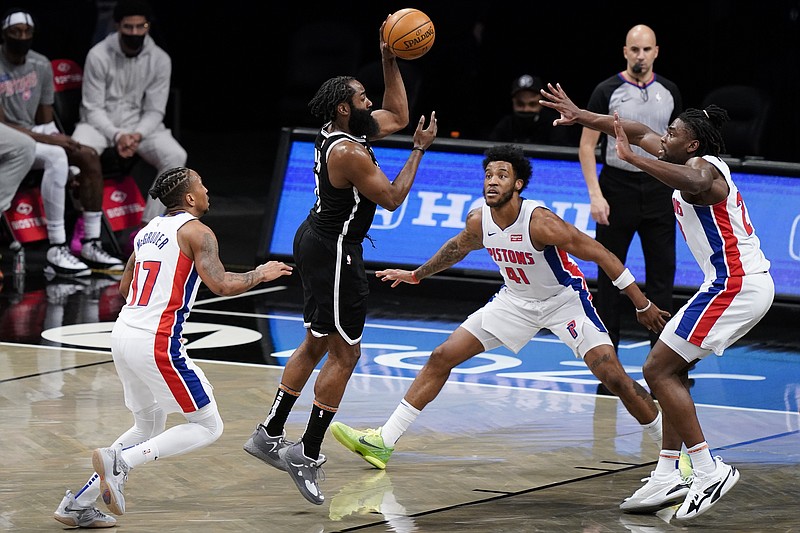 James Harden has triple-double, Nets roll past Pistons | Hot Springs ...