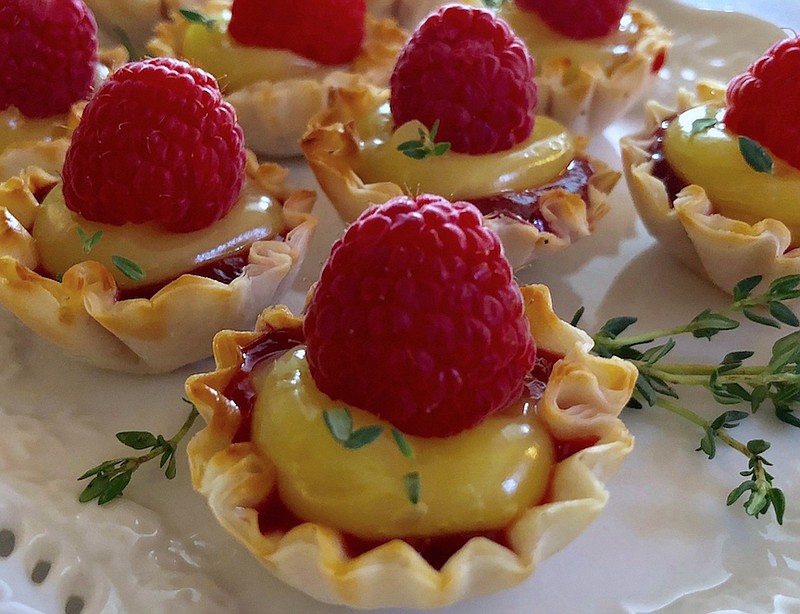 No-Bake Raspberry Lemon Thyme Tartlets (Courtesy of Gwynn Galvin, SwirlsOfFlavor.com)