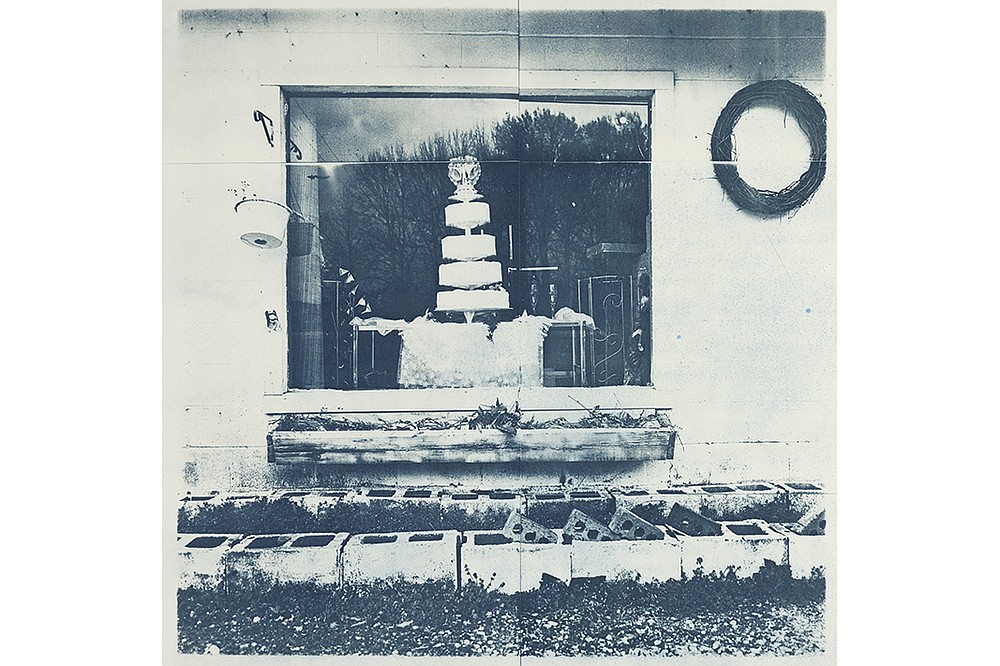 “Delta Wedding Cake,” 2014 cyanotype by Beverly Buys, is part of “Evocations From the Arkansas Delta, 2011-2021,” on display Monday-April 23 in the Focus Gallery, Windgate Center for Art + Design, at the University of Arkansas at Little Rock. (Special to the Democrat-Gazette)