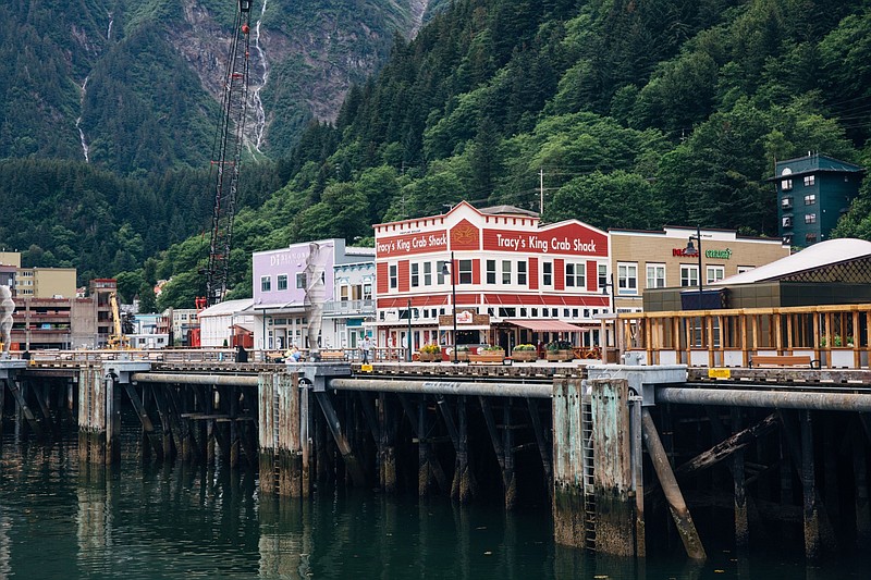 Boat slips stand empty at a dock in Juneau, Alaska, U.S., on 22, 2020. MUST CREDIT: Bloomberg photo by Meg Roussos.