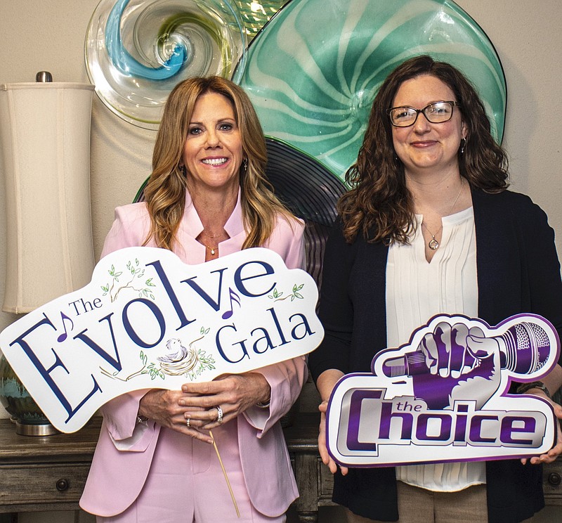 Wendy Hannah (left) is the co-chair and Erin Whitt chairs the auction committee for the Centers for Youth and Families’ April 16 virtual Evolve Gala, which includes a talent show called “The Choice” (inspired by TV's  “The Voice”) as part of its entertainment lineup.
(Arkansas Democrat-Gazette/Cary Jenkins)