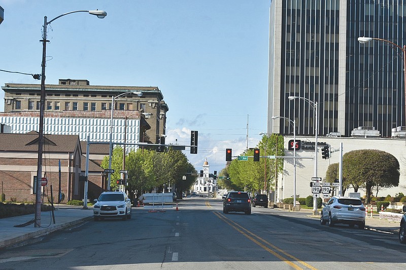 Downtown Pine Bluff is pictured Thursday, March 25, 2021. (Pine Bluff Commercial/I.C. Murrell)