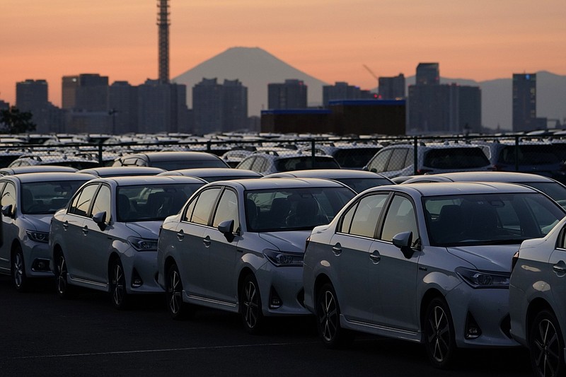 Toyota vehicles bound for shipment at a port in Yokohama, Japan, on Oct. 31, 2020. MUST CREDIT: Bloomberg poto by Toru Hanai.