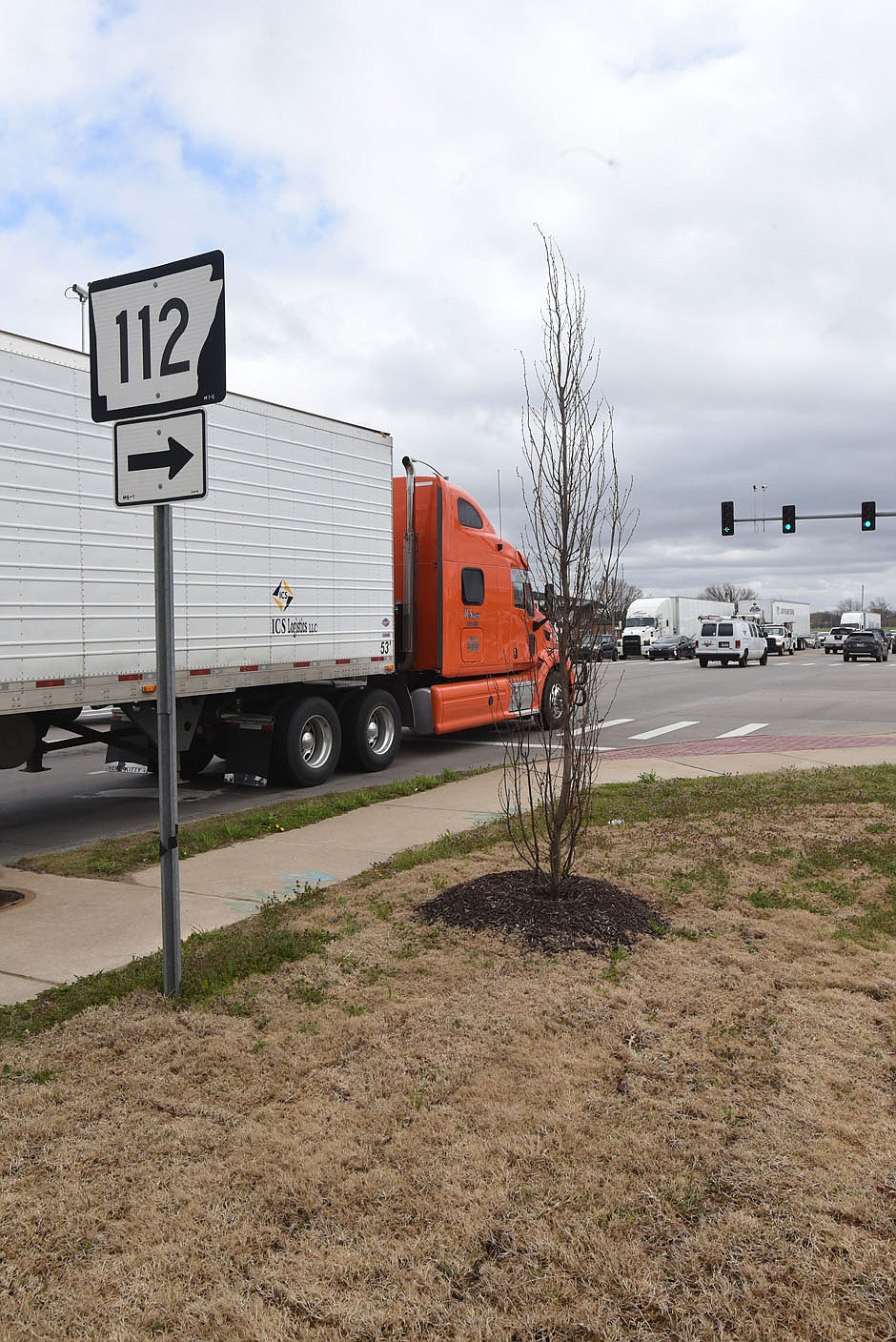 Traffic moves Tuesday March 23 2021 through the intersection of Southwest I Street and Southwest Regional Airport Boulevard in Bentonville.
(NWA Democrat-Gazette/Flip Putthoff)