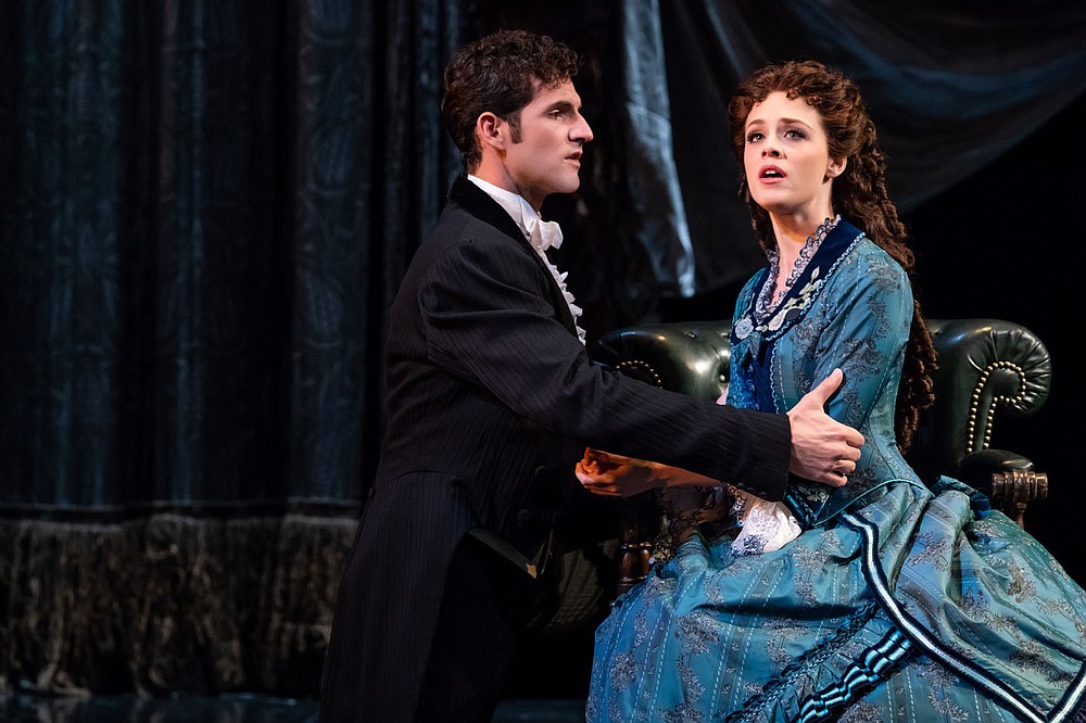 Broadway co-stars and friends Eryn LeCroy and John Riddle reunite for a brand new show in Fayetteville, developed just for the Walton Arts Center. The pair took their last bows as Christine and Raoul in “The Phantom of the Opera” on Broadway some 30 minutes before the pinnacle of theater officially shut down due to covid concerns.
(Courtesy Image/Matthew Murphy)