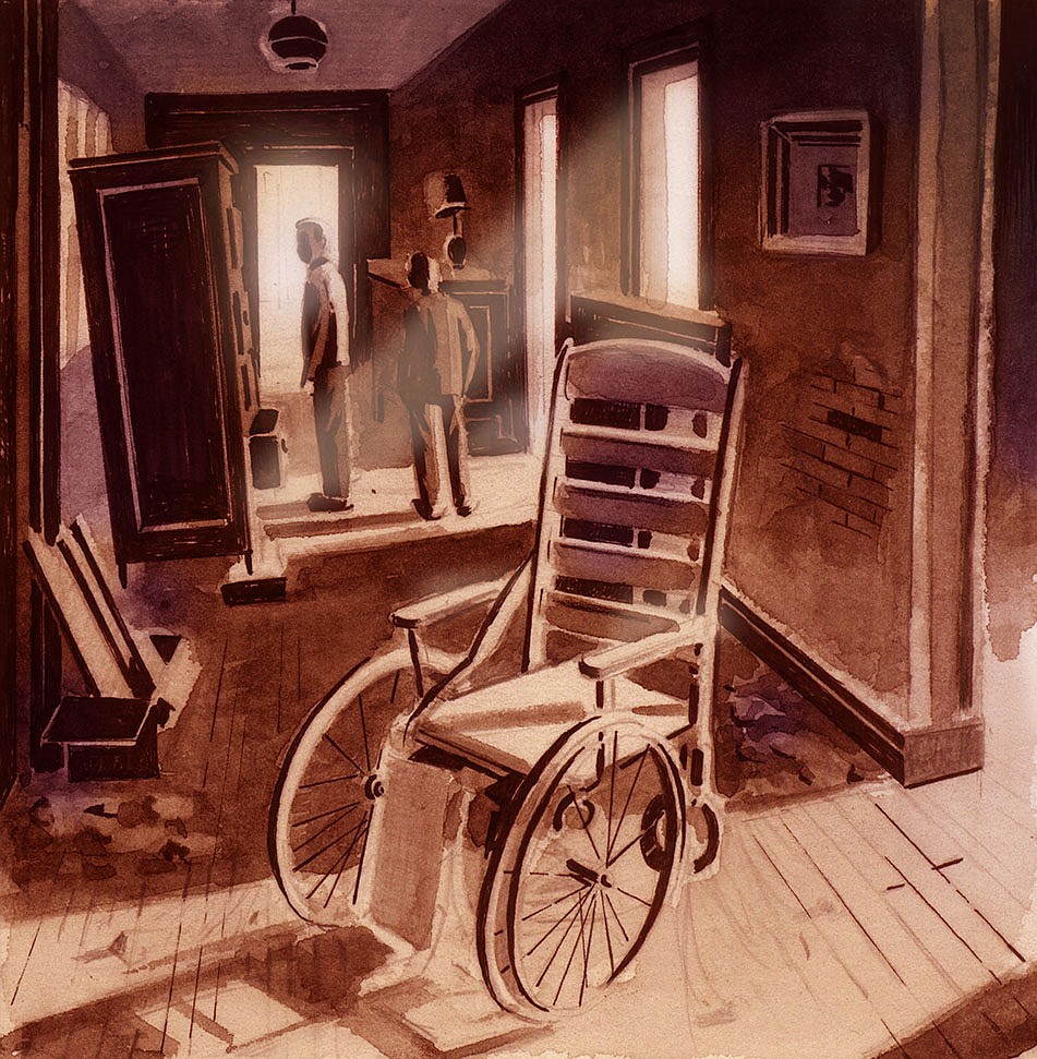 Memories of its days as a fraudulent cancer hospital linger at the Crescent Hotel in Sean Fitzgibbon’s upcoming graphic novel, “What Follows Is True: Crescent Hotel.” (Courtesy Image/Copyright Sean Fitzgibbon)