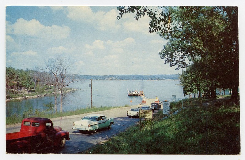 Lake Norfork, circa 1960: The line to get one’s car onto the ferry at Panther Bay could stretch for a mile.