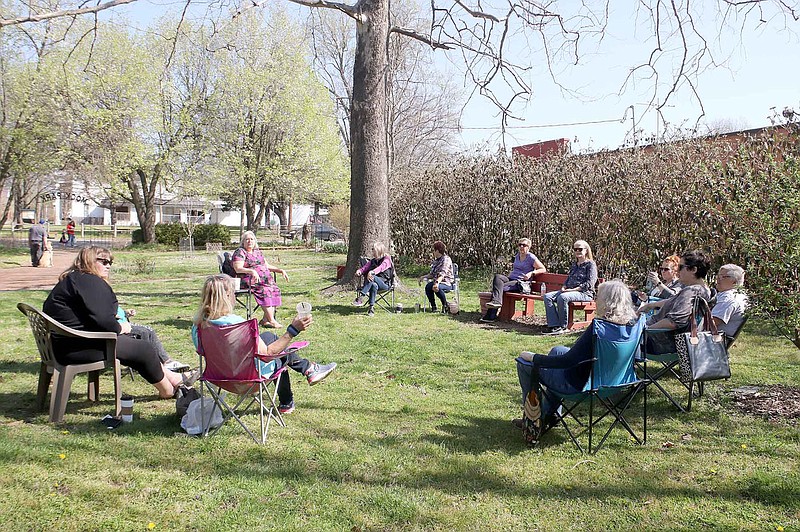 LYNN KUTTER ENTERPRISE-LEADER
About 12 members of the Gals of the Grove recently met to visit with each other, socially distanced in an outside setting. The social group, open to women in Prairie Grove, Lincoln, Farmington and other nearby towns, formed in October 2018, to provide opportunities for women to make friends.