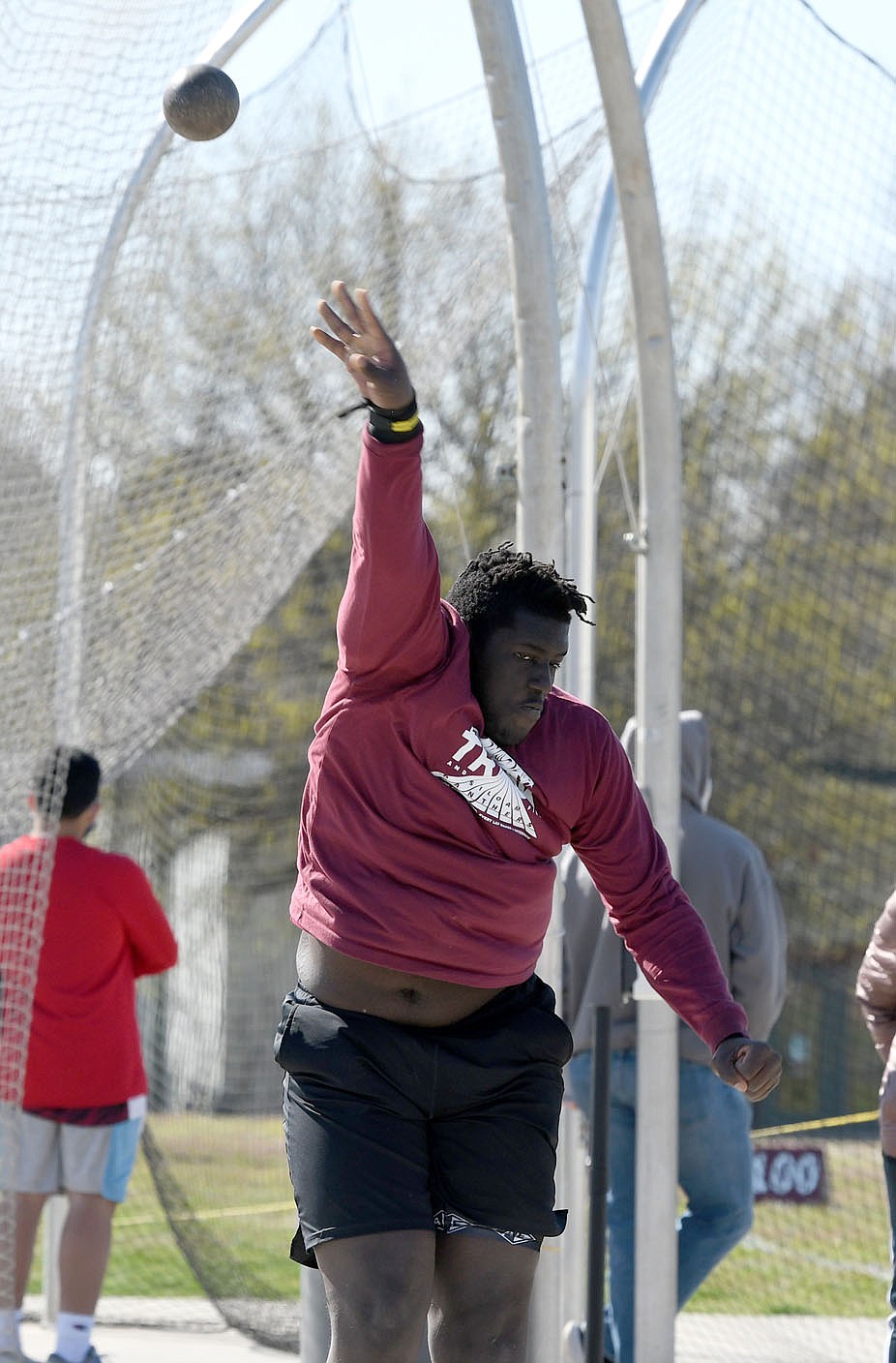 Bud Sullins/Special to the Herald-Leader
Standley Theoc throws the shot during the Panther Relays on April 1 at Glenn W. Black Stadium.