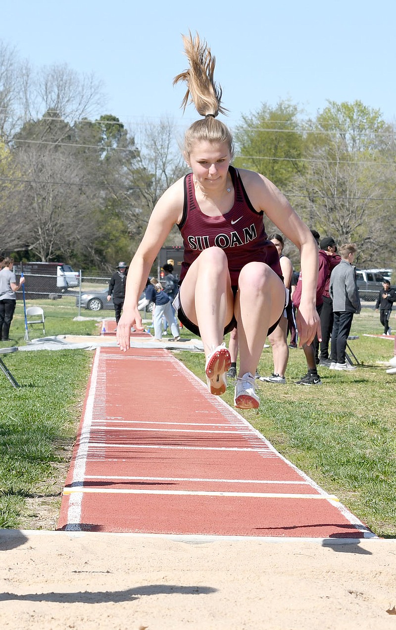 Bud Sullins/Special to the Herald-Leader
Luisa Arndt competes int he long jump at the Panther Relays held April 1 at Glenn W. Black Stadium.