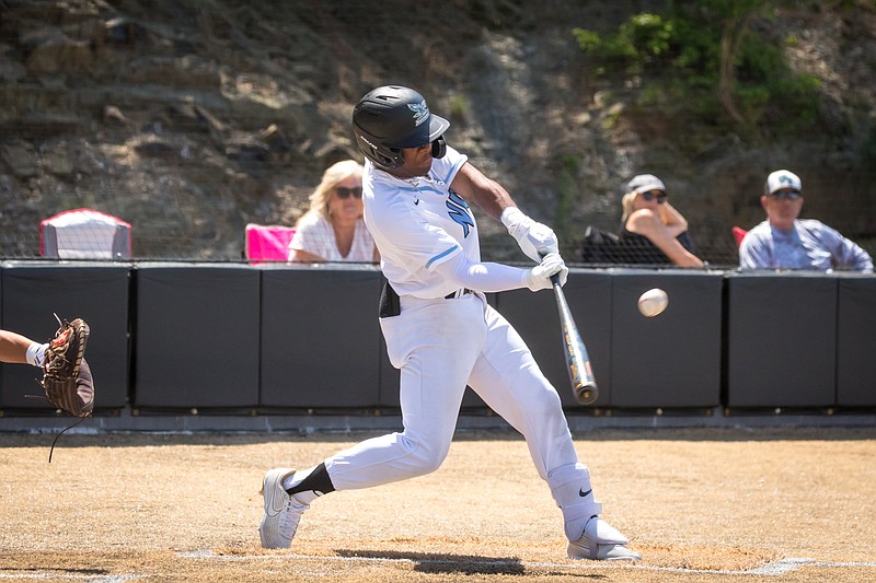 National Park freshman Demias Jimerson, of Malvern, takes a swat at a ball during Sunday's game against Murray State. The Nighthawks defeated the Aggies 11-9 in the series finale to avoid a sweep. - Photo courtesy of Aaron Brewer