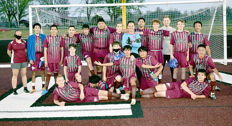 MARK HUMPHREY  ENTERPRISE-LEADER/The Lincoln boys soccer team won four matches in-a-row after starting the season 0-5-2.
