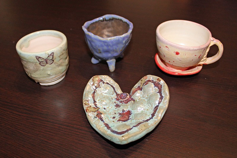 Ceramic art created by Corina Fedo that will be donated through Project HOPE Food Bank. - Photo by Tanner Newton of The Sentinel-Record