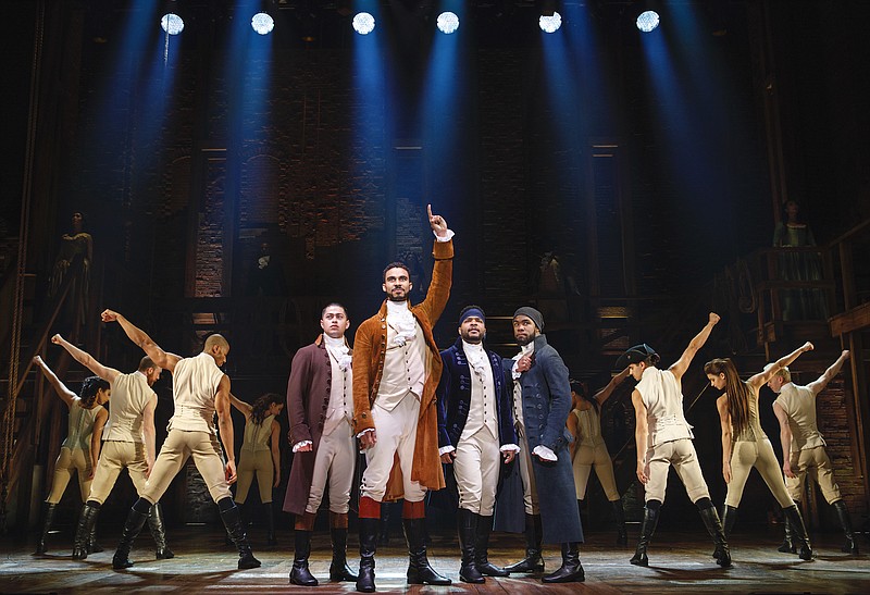 A two-week run of "Hamilton" in March 2022 tops the 2021-22 Procter & Gamble Broadway Series lineup at Fayetteville's Walton Arts Center. (Special to the Democrat-Gazette/Joan Marcus)