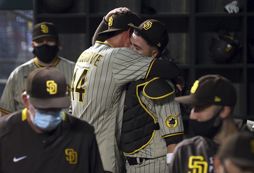 Arlington, Texas, USA. Apr 11, 2021: San Diego Padres first