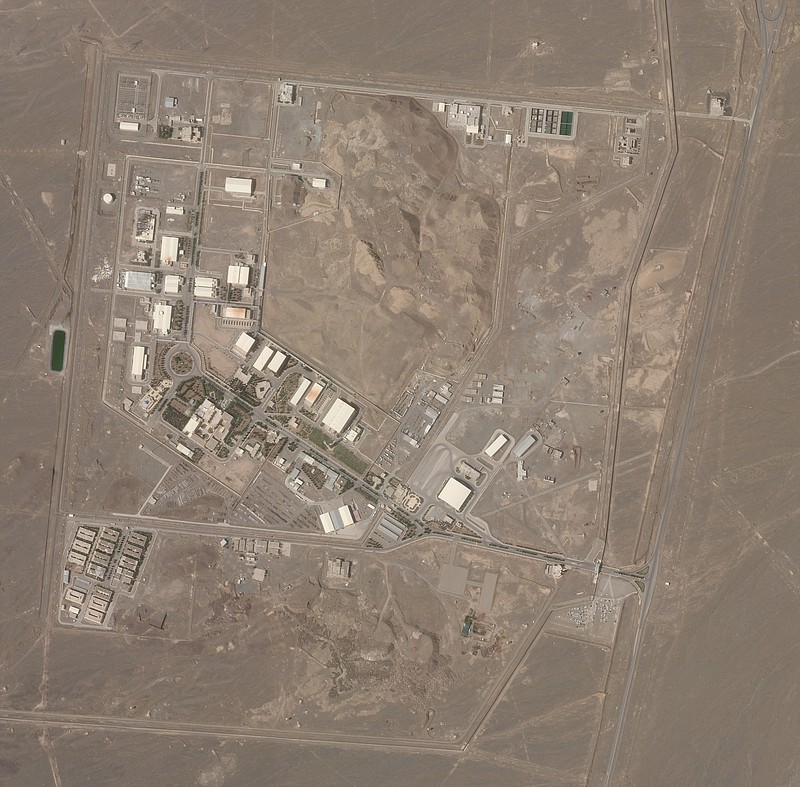 This satellite photo from Planet Labs Inc. shows Iran's Natanz nuclear facility on Wednesday, April 7, 2021. Iran's Natanz nuclear site suffered a problem Sunday, April 11, involving its electrical distribution grid just hours after starting up new advanced centrifuges that more quickly enrich uranium, state TV reported. It was the latest incident to strike one of Tehran's most-secured sites amid negotiations over the tattered atomic accord with world powers. (Planet Labs Inc. via AP)