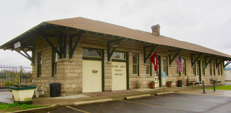 Ozark Area Depot Museum operates in the old Iron Mountain Railroad depot. (Special to the Democrat-Gazette/Marcia Schnedler)