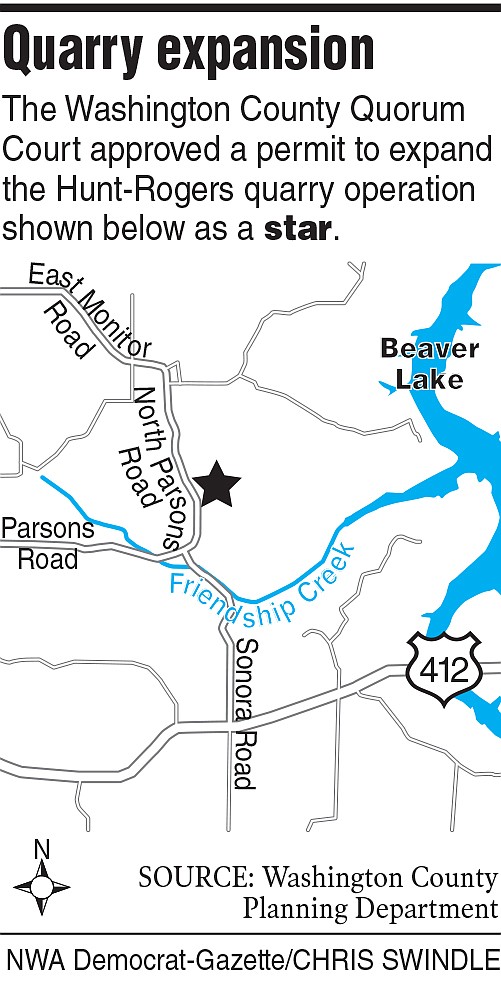 HuntRogers quarry expansion approved Northwest Arkansas DemocratGazette