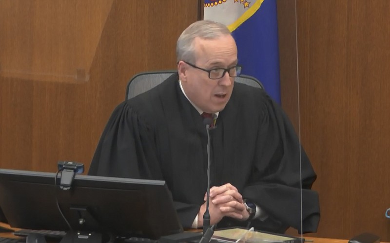 In this image from video, Hennepin County Judge Peter Cahill speaks to the jury after the state and the defense rest their case, Thursday, April 15, 2021, in the trial of former Minneapolis police Officer Derek Chauvin at the Hennepin County Courthouse in Minneapolis, Minn.  Chauvin is charged in the May 25, 2020 death of George Floyd.   (Court TV via AP, Pool)