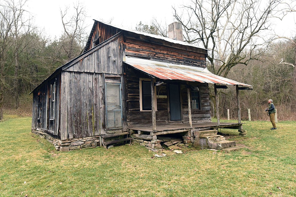 Additions were built on to the original log home. The J.D. Hickman family was the last to occupy the farmstead, from 1912 to 1978.
(NWA Democrat-Gazette/Flip Putthoff)