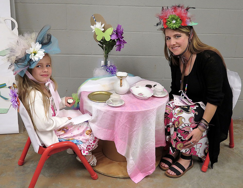 Westside Eagle Observer/RANDY MOLL
Jordyn Luedecke enjoyed tea time with her mom, Angie Dunkum, at the Mommy and Me Tea Party held at the Gentry Early Learning Academy on Friday.