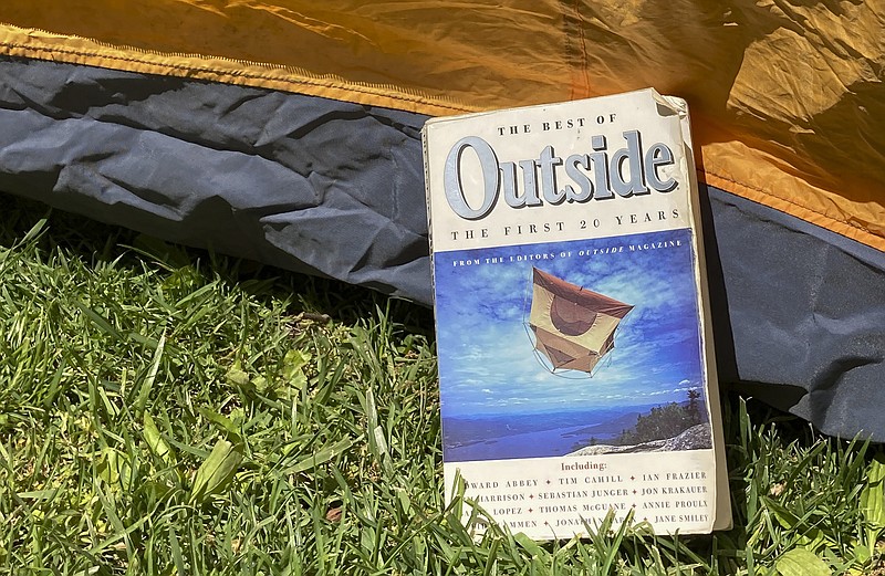 This is John Briley’s battered copy of “The Best of Outside: The First 20 Years.” (The Washington Post/John Briley)