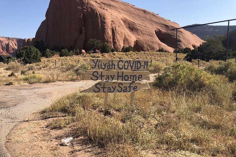 This is a sign Omokha saw on her road trip through Navajo Nation in October. (The Washington Post/Rita Omokha)