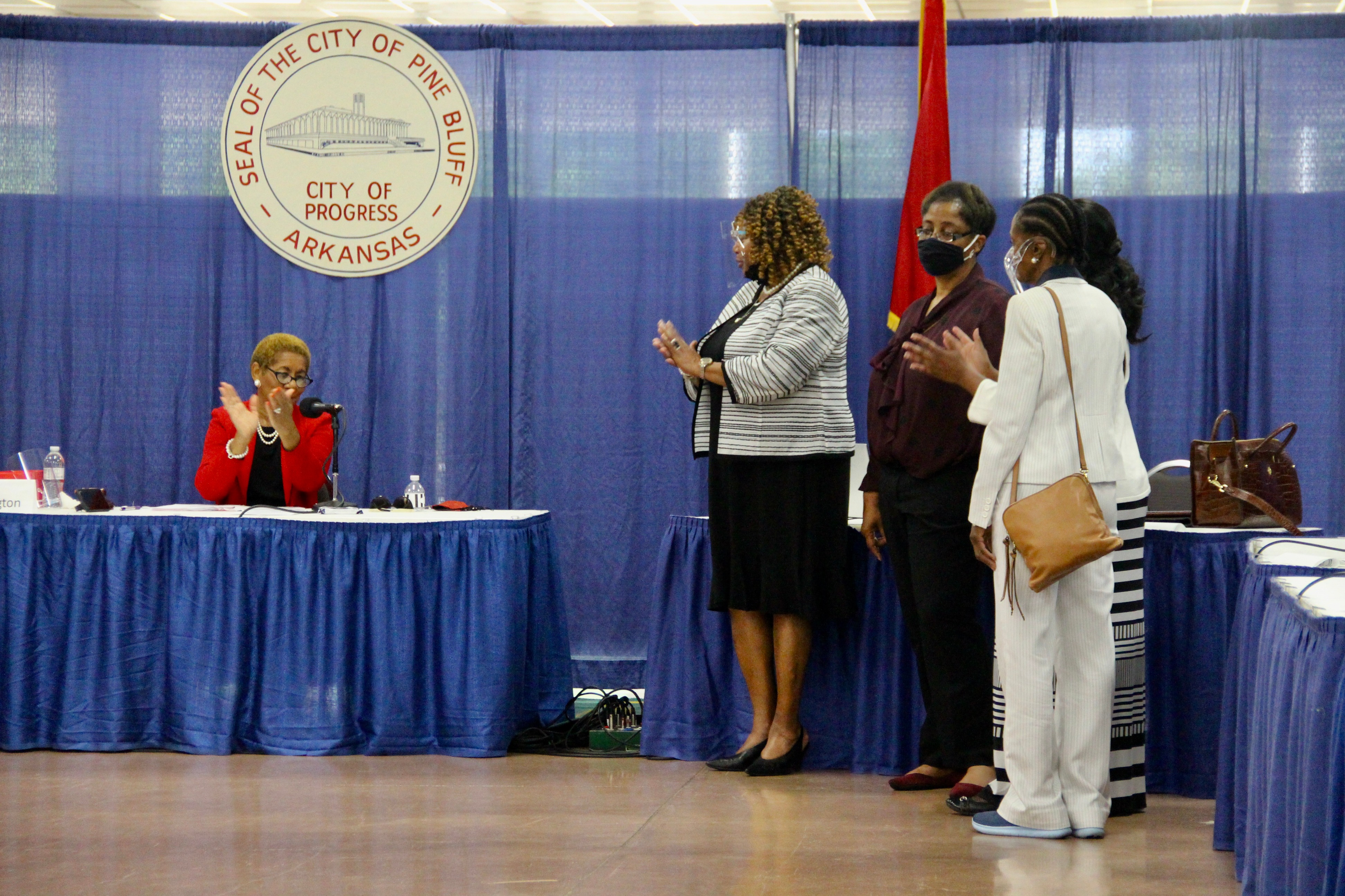 Council presents proclamation to honor work of city clerk team