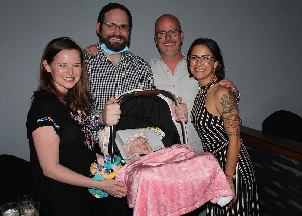 Jenella and Reid Shelton and Emmy (from left) and Steve and Alix Barrett attend APT’s SeasonLeaks!
(NWA Democrat-Gazette/Carin Schoppmeyer)