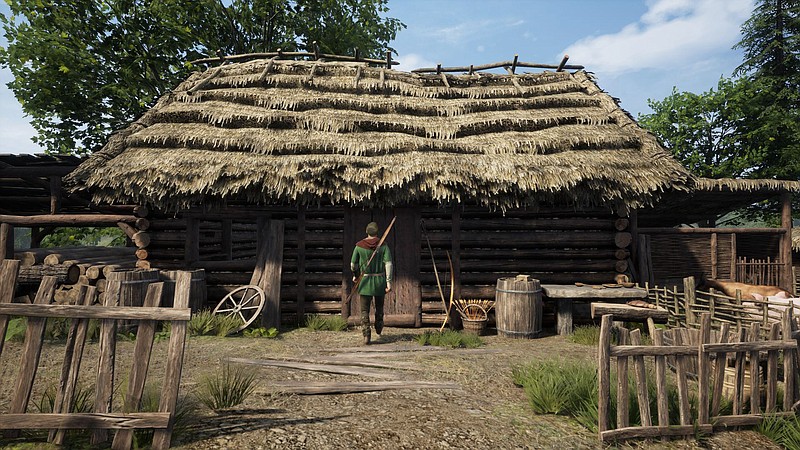 in the video game "Medieval Dynasty" you play as a European peasant building a village and securing a future for your heirs, who you will play as later. (Courtesy of Toplitz Productions)