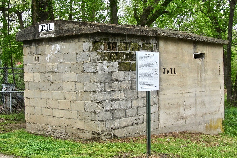 The old city jail was used in Calico Rock until the 1950s, mostly for brawlers. (Special to the Democrat-Gazette/Marcia Schnedler)