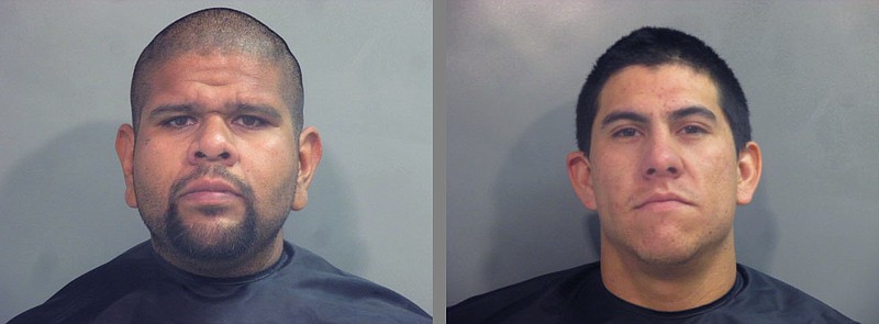 John Kelsey (left) arrested in connection with 1st degree murder and Juan Macias-Torres, arrested in connection with tampering with physical evidence and possession of a controlled substance.