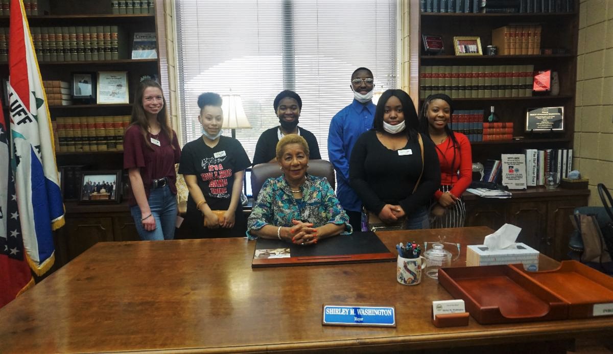 Junior leader class tours city