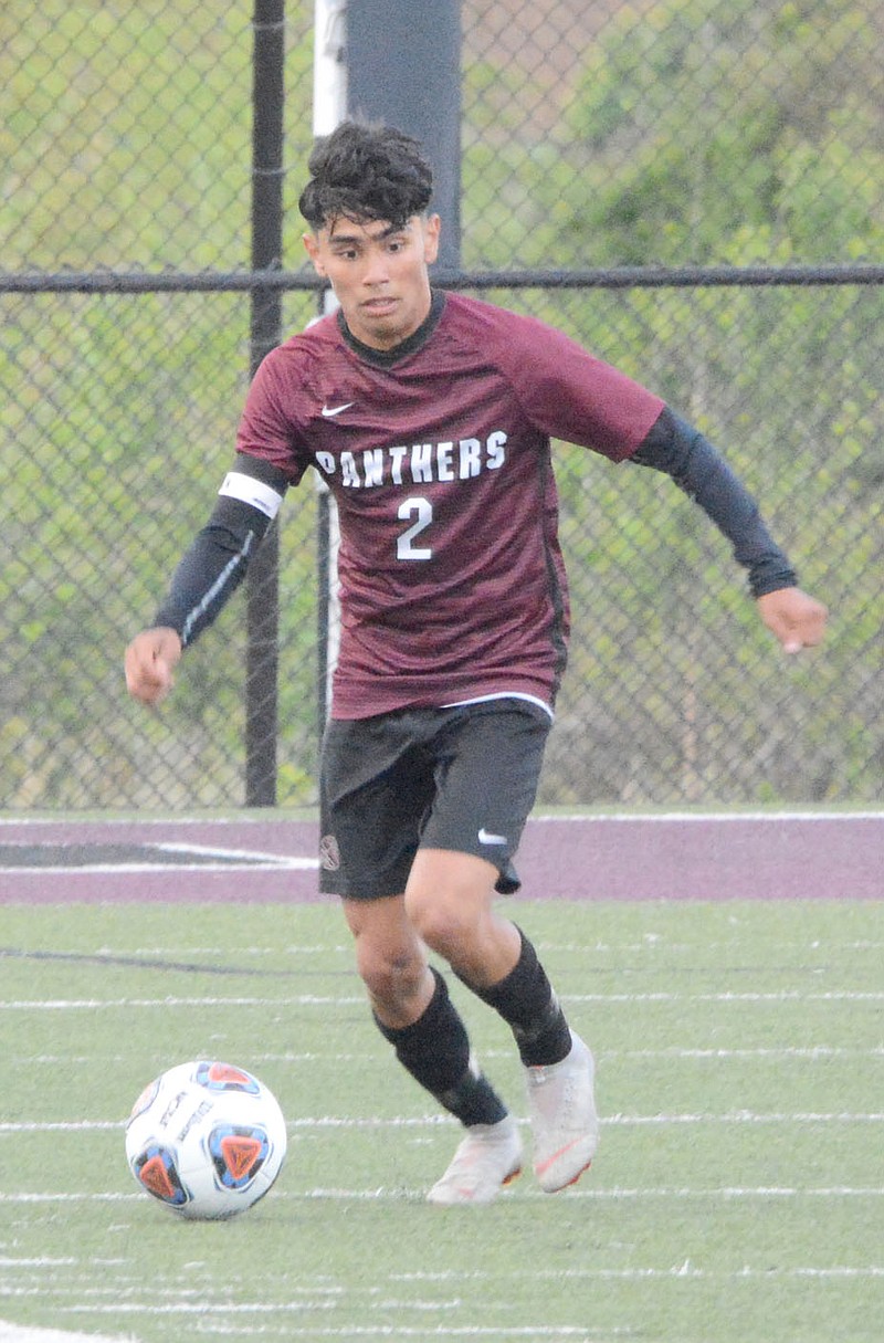 Graham Thomas/Herald-Leader
Junior Garza, Siloam Springs senior soccer player, is one of the Panthers' team captains and plays all over the field. Garza and the Panthers play El Dorado at noon Thursday in the opening round of the Class 5A state tournament in Siloam Springs.